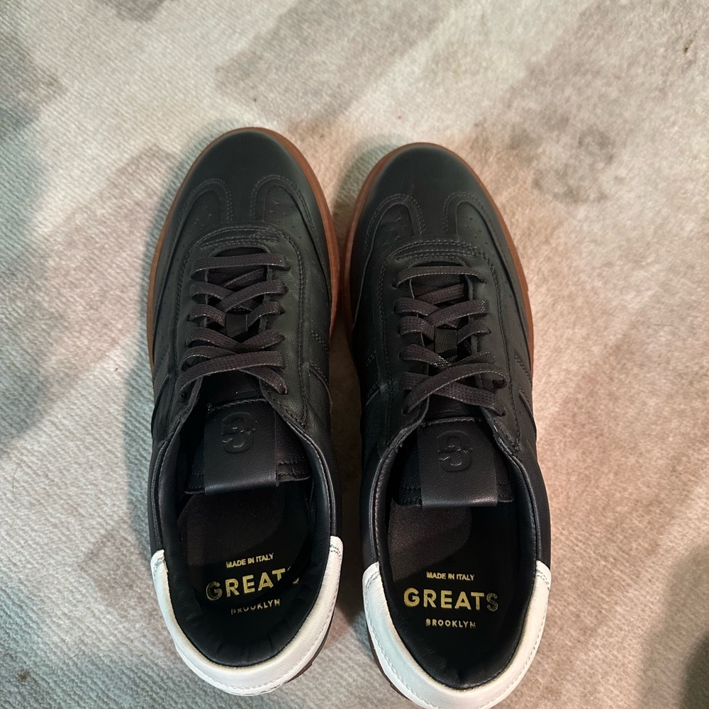 Greats Black and White Leather Sneakers -Never Worn